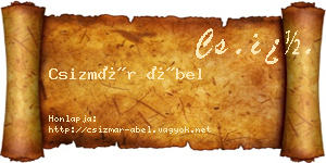 Csizmár Ábel névjegykártya